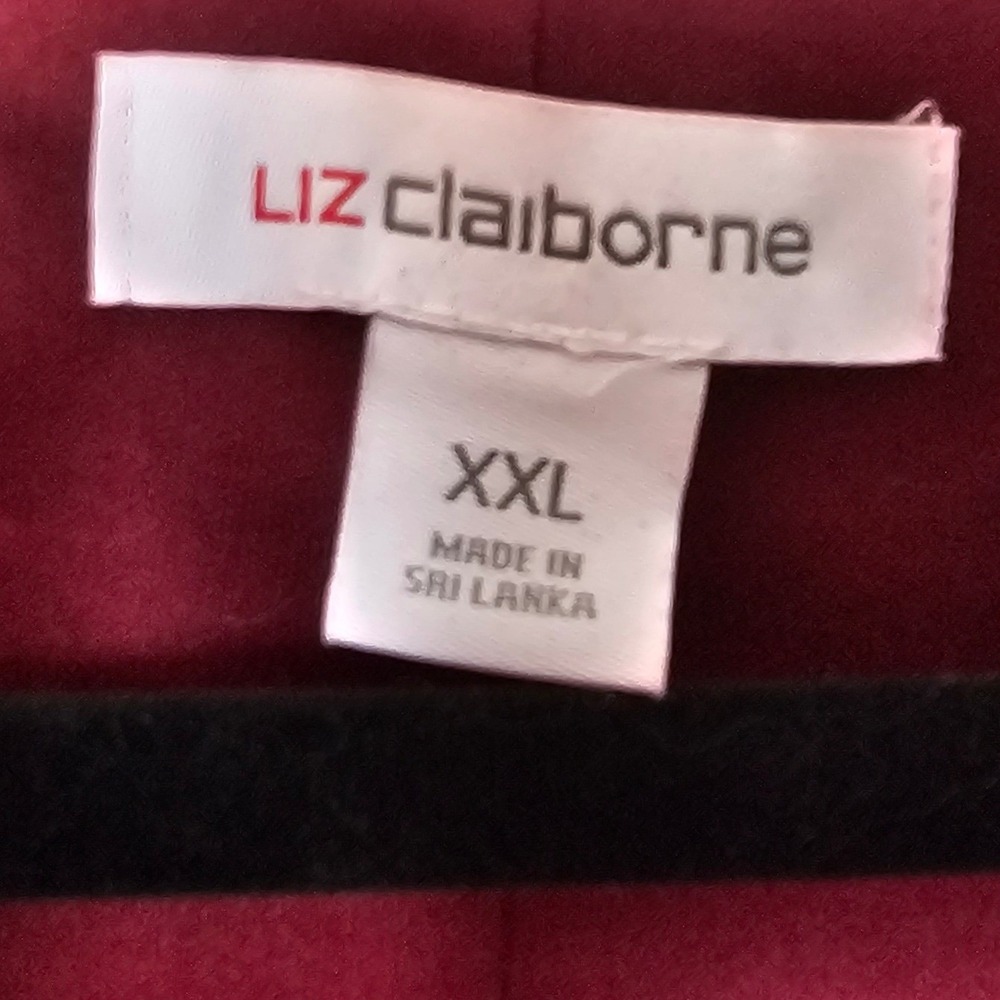 Liz Claiborne Wild Cherry Floral Pleated Wrap Midi‎ Dress XXLNWT New Plus Size - Picture 3 of 9